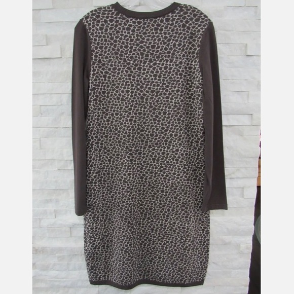 Weekend Max Mara Brown & Beige Animal Print Sweater Knit Stretch - Picture 4 of 8